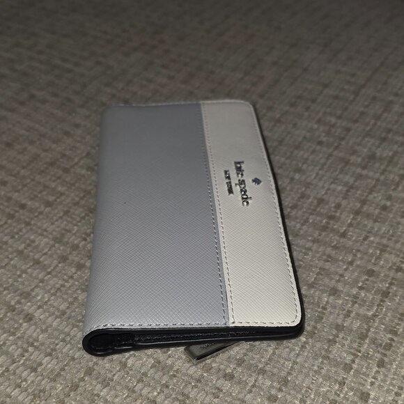 Kate Spade Madison Colorblock Large Slim Bifold Wallet - Gret - Picture 5 of 9